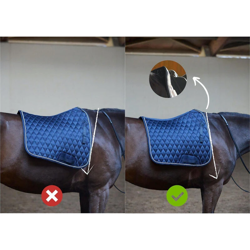 TAPIS DRESSAGE CHEVAL PETROLE SOMBRE 900 – Image 9