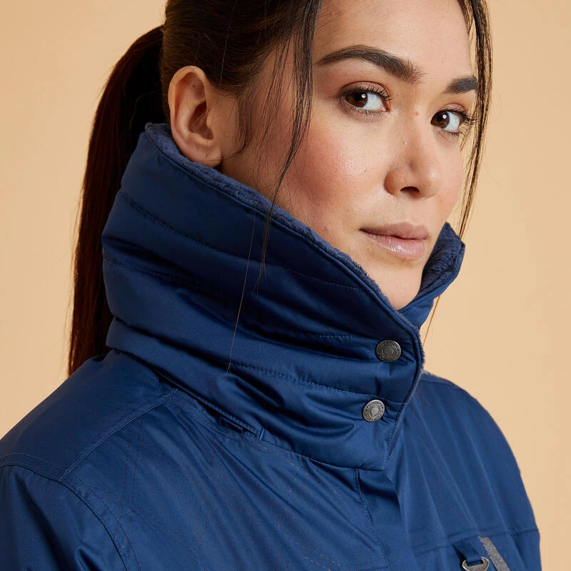 Veste Chaude Et Imperméable équitation Femme TOSCA Bleu Nuit – Image 4