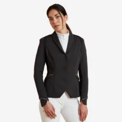 Veste Concours équitation Femme Noir 900