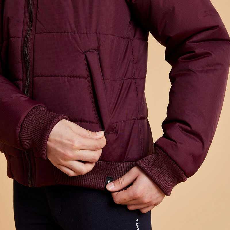 Veste équitation Chaude Enfant - 500 Bordeaux – Image 5