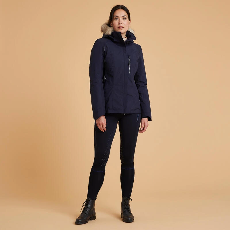 Veste équitation Chaude Et Imperméable Femme - 580 Marine – Image 2