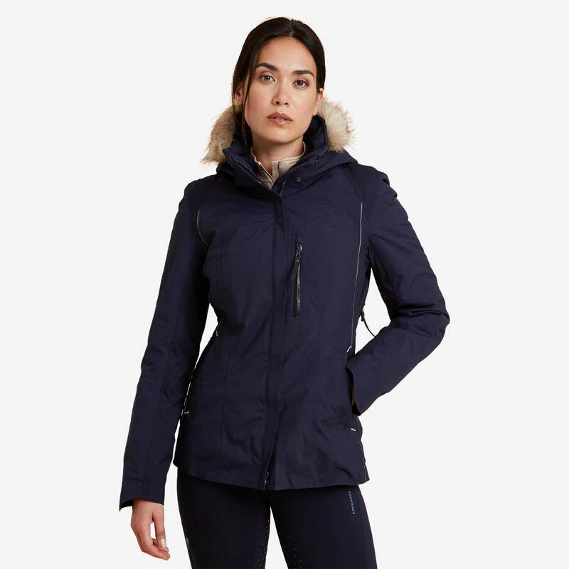Veste équitation Chaude Et Imperméable Femme - 580 Marine