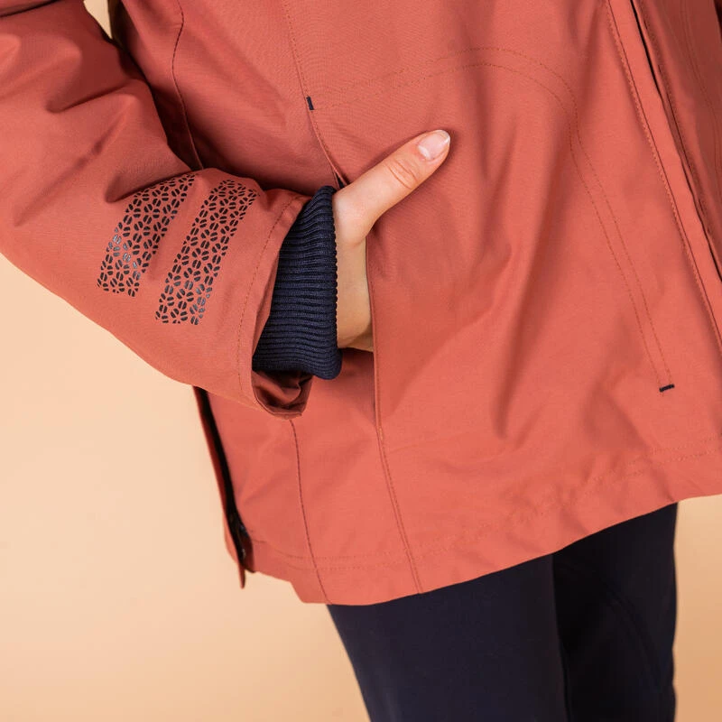 Veste équitation Imperméable Et Chaude Enfant - 500 Terracotta – Image 9
